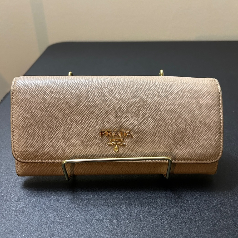 Prada Long Double Snap Wallet